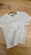 K4364 ALL S. DANTEL GÖRÜNÜMLÜ LİKRALI EKRU T-SHIRT