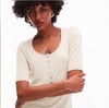 K4381 &OTHR SEDEF DÜĞMELİ MODAL T-SHIRT