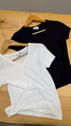 K4386 &OTHR V YAKA PAMUKLU T-SHIRT
