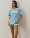 K4388 BİSİKLET YAKA BASKILI T-SHIRT