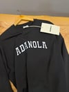 K4389 BİSİKLET YAKA YAZI NAKIŞLI ANTRASİT UZUN KOL T-SHIRT