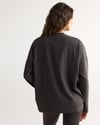 K4389 BİSİKLET YAKA YAZI NAKIŞLI ANTRASİT UZUN KOL T-SHIRT