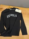 K4389 BİSİKLET YAKA YAZI NAKIŞLI ANTRASİT UZUN KOL T-SHIRT