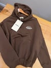 K4396 KAPÜŞONLU ÖN/ARKA BASKILI KAHVE ÇEKİRDEĞİ RENGİ SWEAT