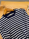 K4400 YER.SE LACİVERT ÇİZGİLİ ÖRME UZUN KOL T-SHIRT