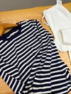 K4400 YER.SE LACİVERT ÇİZGİLİ ÖRME UZUN KOL T-SHIRT