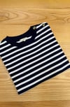 K4400 YER.SE LACİVERT ÇİZGİLİ ÖRME UZUN KOL T-SHIRT