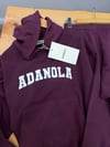 K4411 KAPÜŞONLU OVERSIZE KREM BASKILI VİŞNE SWEAT