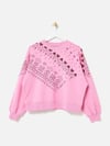K4428 OLIVER B. ŞAL DESEN PEMBE SWEAT