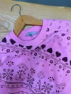 K4428 OLIVER B. ŞAL DESEN PEMBE SWEAT