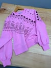 K4428 OLIVER B. ŞAL DESEN PEMBE SWEAT
