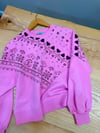 K4428 OLIVER B. ŞAL DESEN PEMBE SWEAT