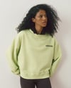 K4430 NAKIŞLI BİSİKLET YAKA NEON YEŞİL SWEAT