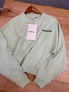 K4430 NAKIŞLI BİSİKLET YAKA NEON YEŞİL SWEAT
