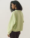 K4430 NAKIŞLI BİSİKLET YAKA NEON YEŞİL SWEAT