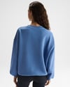 K4431 VANİLYA BASKILI MAVİ BİSİKLET YAKA SWEAT