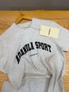 K4443 SİYAH BASKILI GRİ T-SHIRT