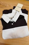 K4446 POLO YAKA ACI KAHVE ŞERİTLİ SWEAT