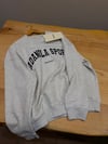 K4460 SİYAH NAKIŞLI BİSİKLET YAKA OVERSIZE GRİ SWEAT