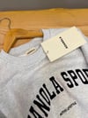 K4460 SİYAH NAKIŞLI BİSİKLET YAKA OVERSIZE GRİ SWEAT