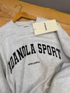 K4460 SİYAH NAKIŞLI BİSİKLET YAKA OVERSIZE GRİ SWEAT
