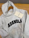 K4466 KAPÜŞONLU BASKILI GRİ OVERSIZE SWEAT