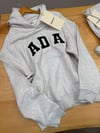 K4470 KAPÜŞONLU NAKIŞLI GRİ OVERSIZE SWEAT