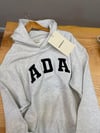 K4470 KAPÜŞONLU NAKIŞLI GRİ OVERSIZE SWEAT