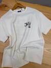 K4474 SİYAH NAKIŞLI KREM DOKULU T-SHIRT