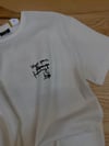 K4474 SİYAH NAKIŞLI KREM DOKULU T-SHIRT