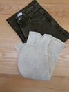 K4488 KOLSUZ TRİKO KREM BLUZ