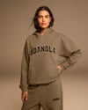 K4492 NAKIŞLI SÜTLÜ KAHVE KAPÜŞONLU OVERSIZE SWEAT