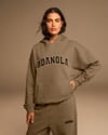 K4492 NAKIŞLI SÜTLÜ KAHVE KAPÜŞONLU OVERSIZE SWEAT