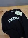 K4494 BİSİKLET YAKA BASKILI OVERSIZE SİYAH SWEAT