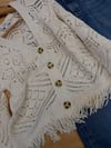 K4506 M&S KEMİK DÜĞMELİ AJURLU KREM TRİKO HIRKA