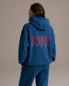 K4511 BASKILI KAPÜŞONLU OVERSIZE MAVİ SWEAT