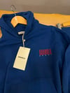 K4511 BASKILI KAPÜŞONLU OVERSIZE MAVİ SWEAT