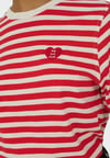 K4513 M.AUREL KIRMIZI ŞERİTLİ UZUN KOL T-SHIRT