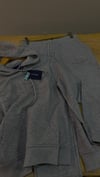 K4513 NAKIŞLI GRİ  KAPÜŞONLU SWEAT