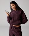 K4517 TONATON NAKIŞLI BORDO OVERSIZE KAPÜŞONLU SWEAT