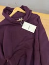 K4517 TONATON NAKIŞLI BORDO OVERSIZE KAPÜŞONLU SWEAT