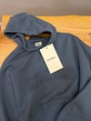 K4519 TONATON NAKIŞLI KAPÜŞONLU OVERSIZE İNDİGO SWEAT
