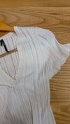 K4525 ANTRPLG V YAKA KREM TRİKO T-SHIRT