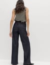 K4526 M.S WİDE LEG KONTRAST DİKİŞLİ KOYU LACİVERT JEAN
