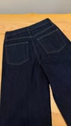 K4526 M.S WİDE LEG KONTRAST DİKİŞLİ KOYU LACİVERT JEAN
