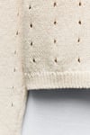 K4531 İNCİ DETAYLI KREM HIRKA