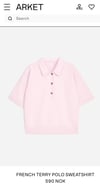 K4534 ARKT KEMİK DÜĞMELİ KISA KOL PEMBE SWEAT