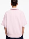 K4534 ARKT KEMİK DÜĞMELİ KISA KOL PEMBE SWEAT