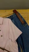 K4534 ARKT KEMİK DÜĞMELİ KISA KOL PEMBE SWEAT