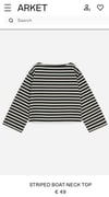 K4535 ARKT KAYIK YAKA ÇİZGİLİ UZUN KOL T-SHIRT